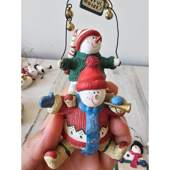 Sandi gore evans snowman ornament Mama loves Mambo joyful noise couple family jo - Picture 2 of 12